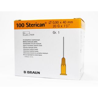 B. Braun Sterican Einmal-Kanülen Gr. 1 0,90 x 40 mm, gelb, 20G - 100 Stück