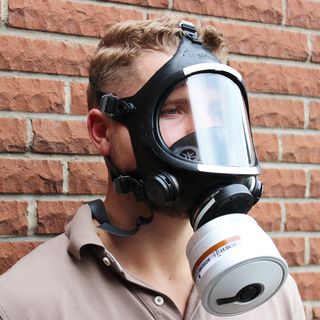 Vollmaske, Gasmaske mit ABC- und Zivilschutzfilter - Made in Germany