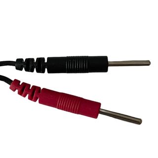 2 Stück Elektroden-Verbindungskabel für TENS- & EMS-Geräte, für 2mm Steckanschluss, 130 cm Länge 