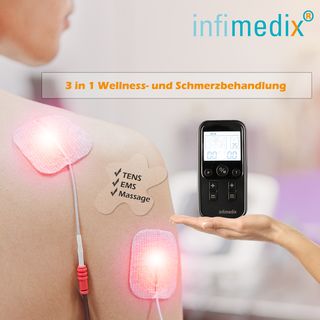 Infimedix Medizintechnik TENS und EMS Reizstromgerät 3 in 1 für Massage, Schmerztherapie und Muskelstimulation