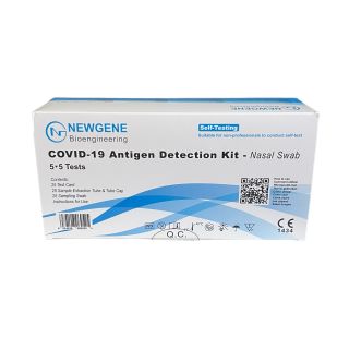Newgene COVID-19 Antigen Schnelltest CE1434 – Nasal Swab – Vorgefüllte Pufferlösung (Laientest)