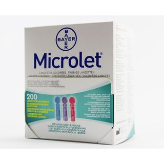 Bayer Microlet Lanzetten farbig - 200 Stück